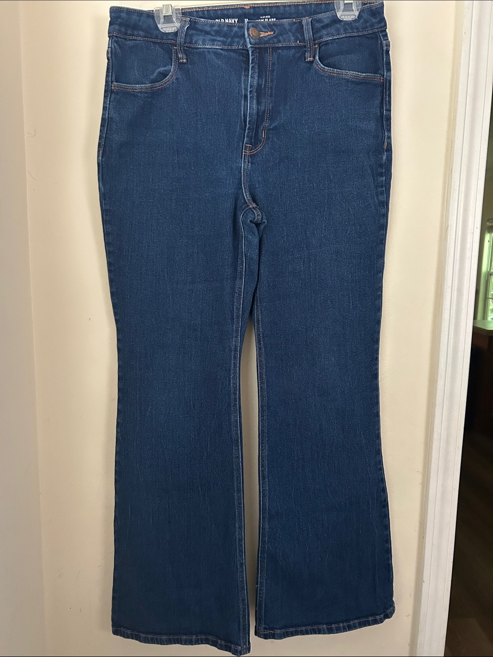 Two Pair of Dark Blue Flare Jeans